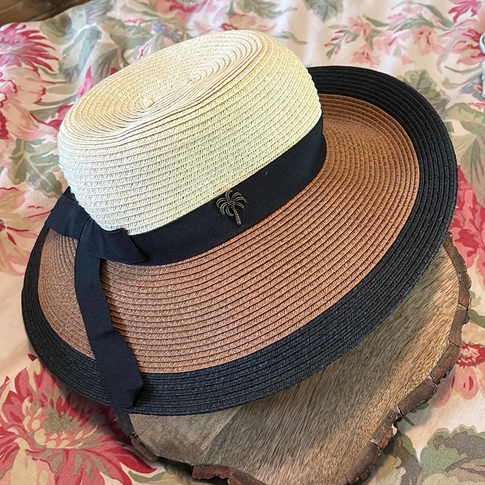 SUN N SAND Size OSFA Floppy Beach Garden Vacation Hat Grosgrain Ribbon Elegant